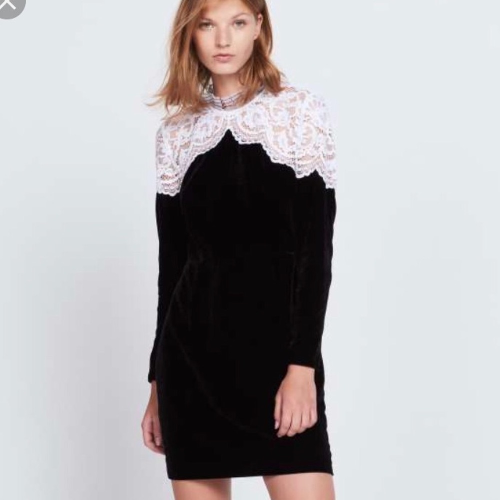 Sexy Sandro velvet lace dress